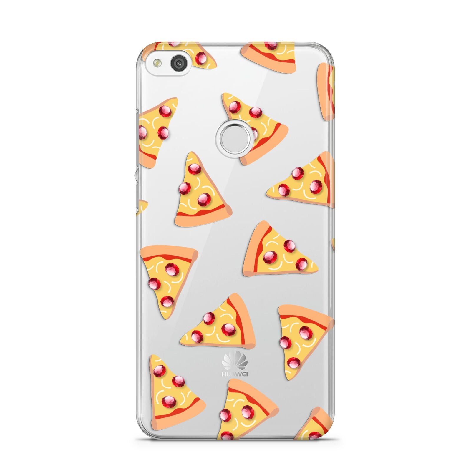 Rubies on Cartoon Pizza Slices Huawei P8 Lite Case