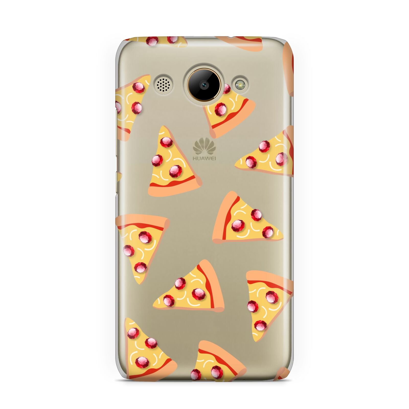 Rubies on Cartoon Pizza Slices Huawei Y3 2017