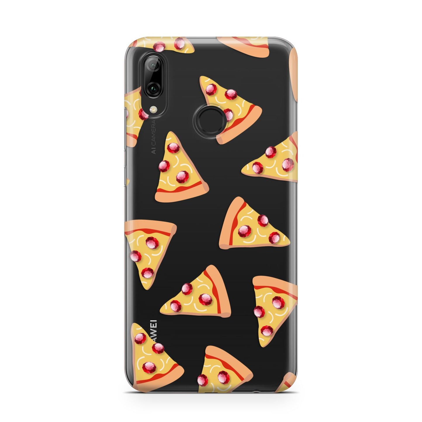 Rubies on Cartoon Pizza Slices Huawei Y7 2019