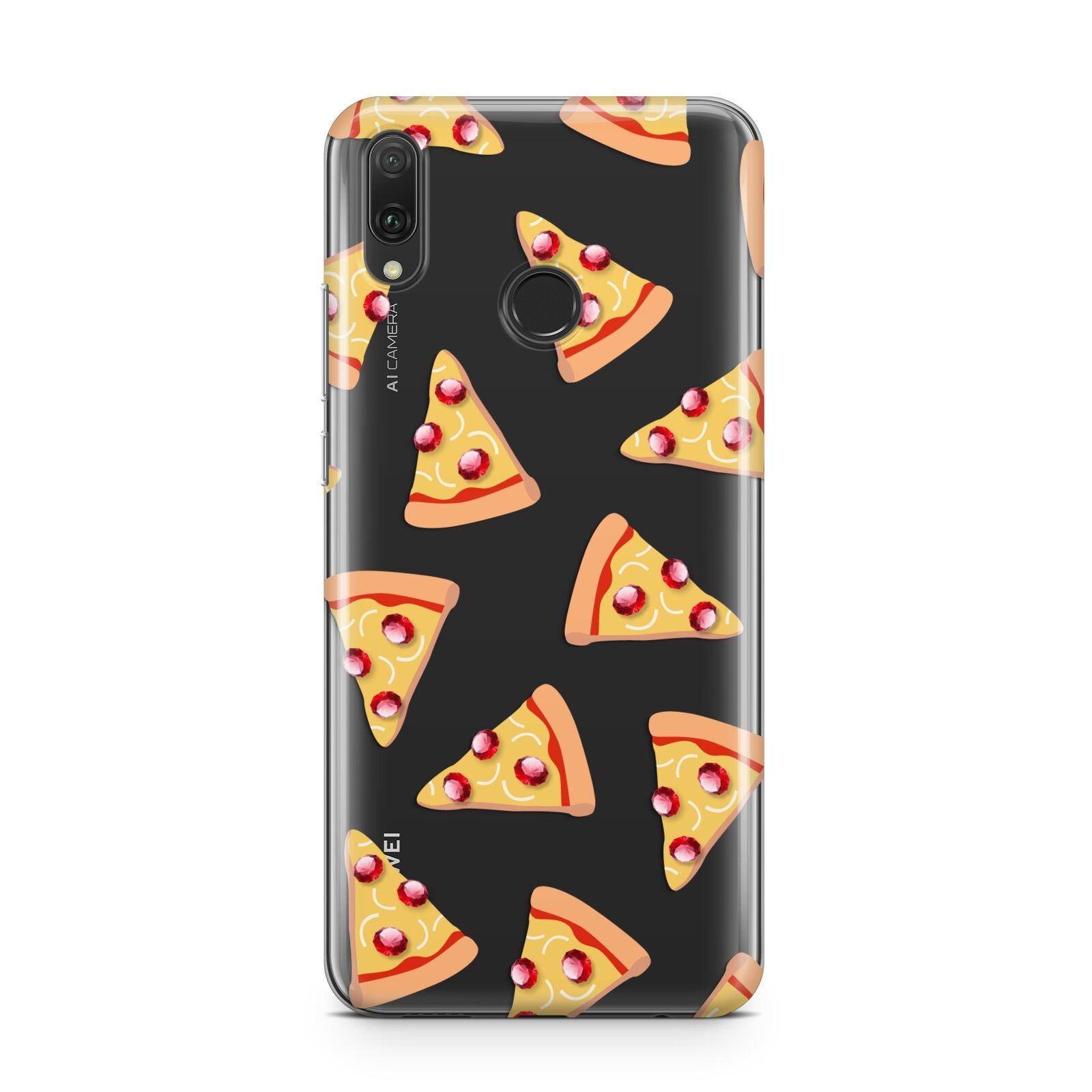 Rubies on Cartoon Pizza Slices Huawei Y9 2019