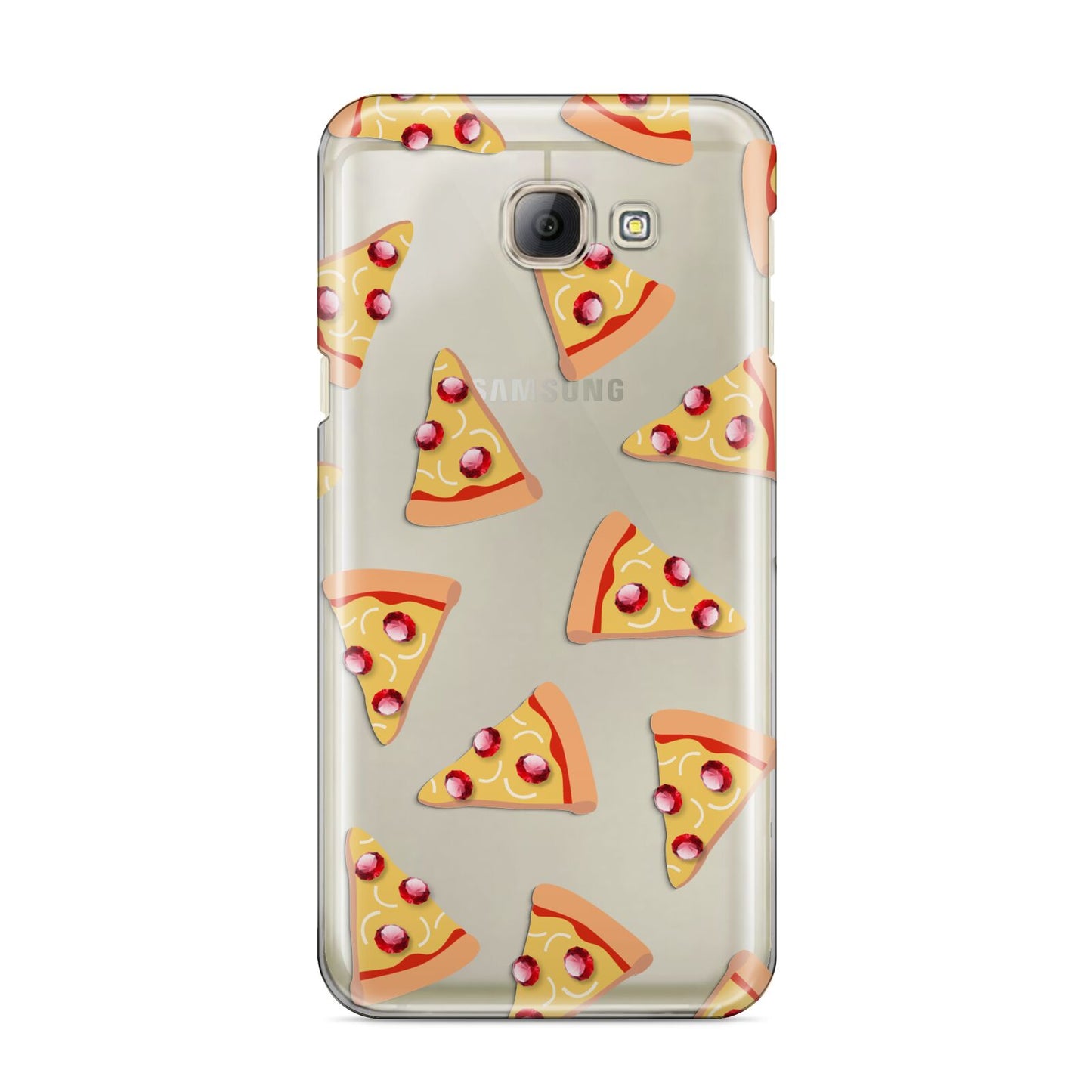 Rubies on Cartoon Pizza Slices Samsung Galaxy A8 2016 Case