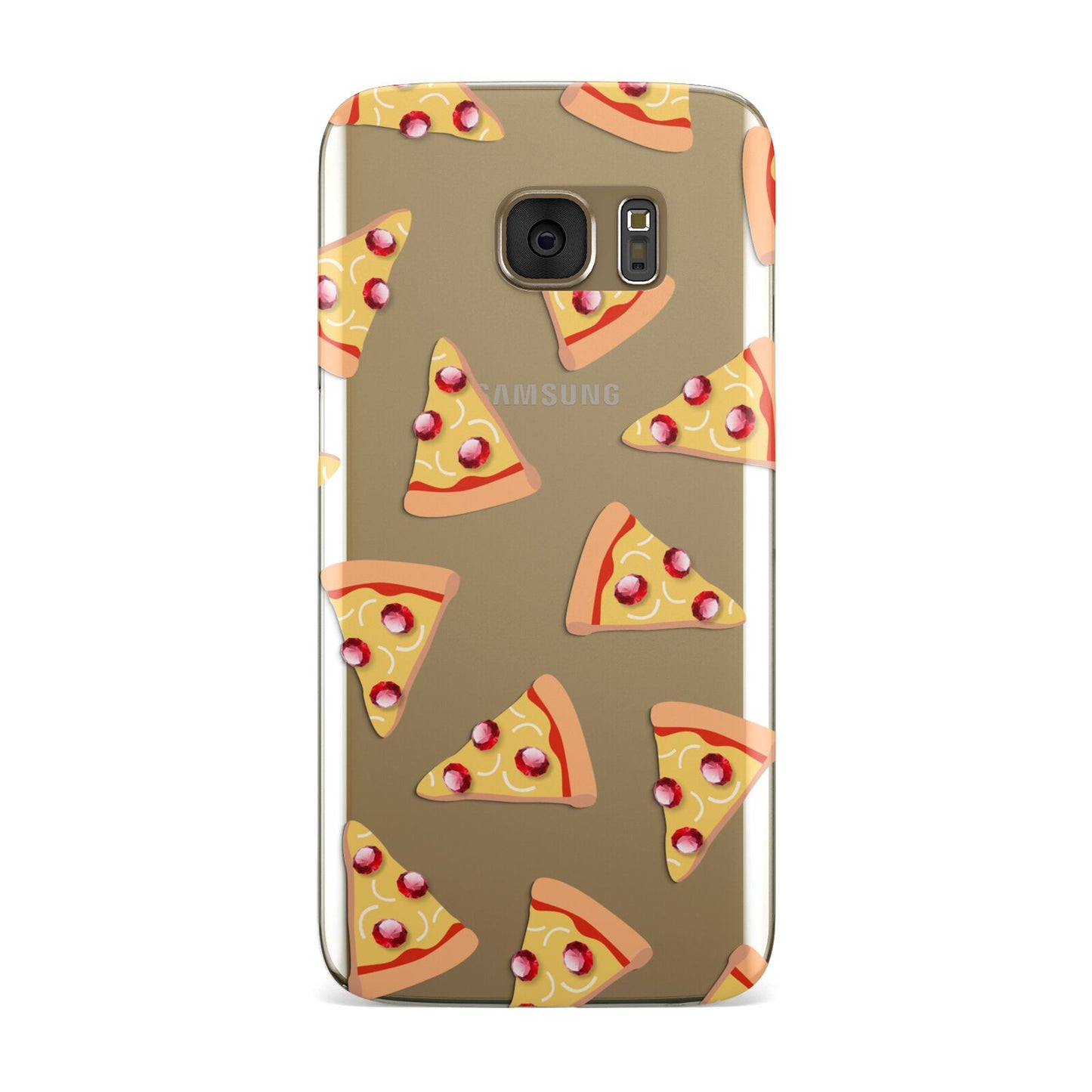 Rubies on Cartoon Pizza Slices Samsung Galaxy Case