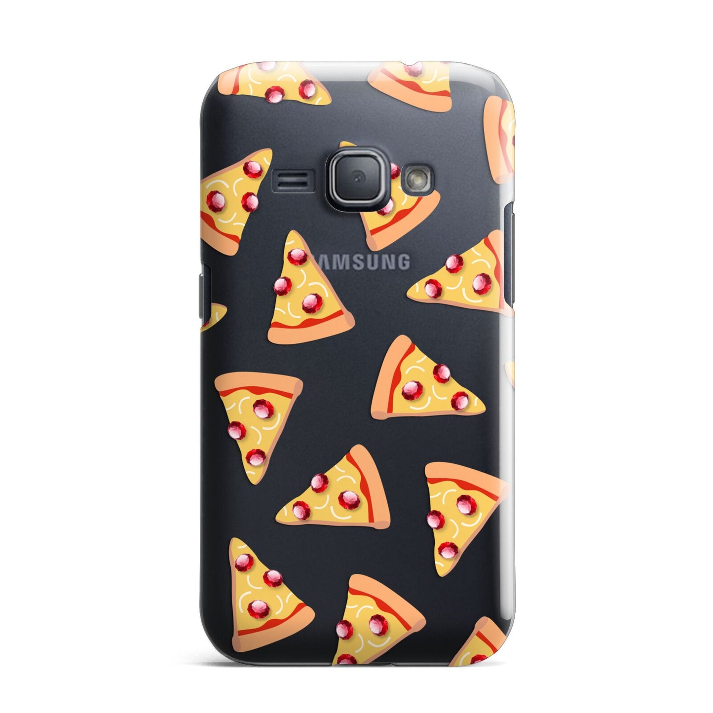 Rubies on Cartoon Pizza Slices Samsung Galaxy J1 2016 Case