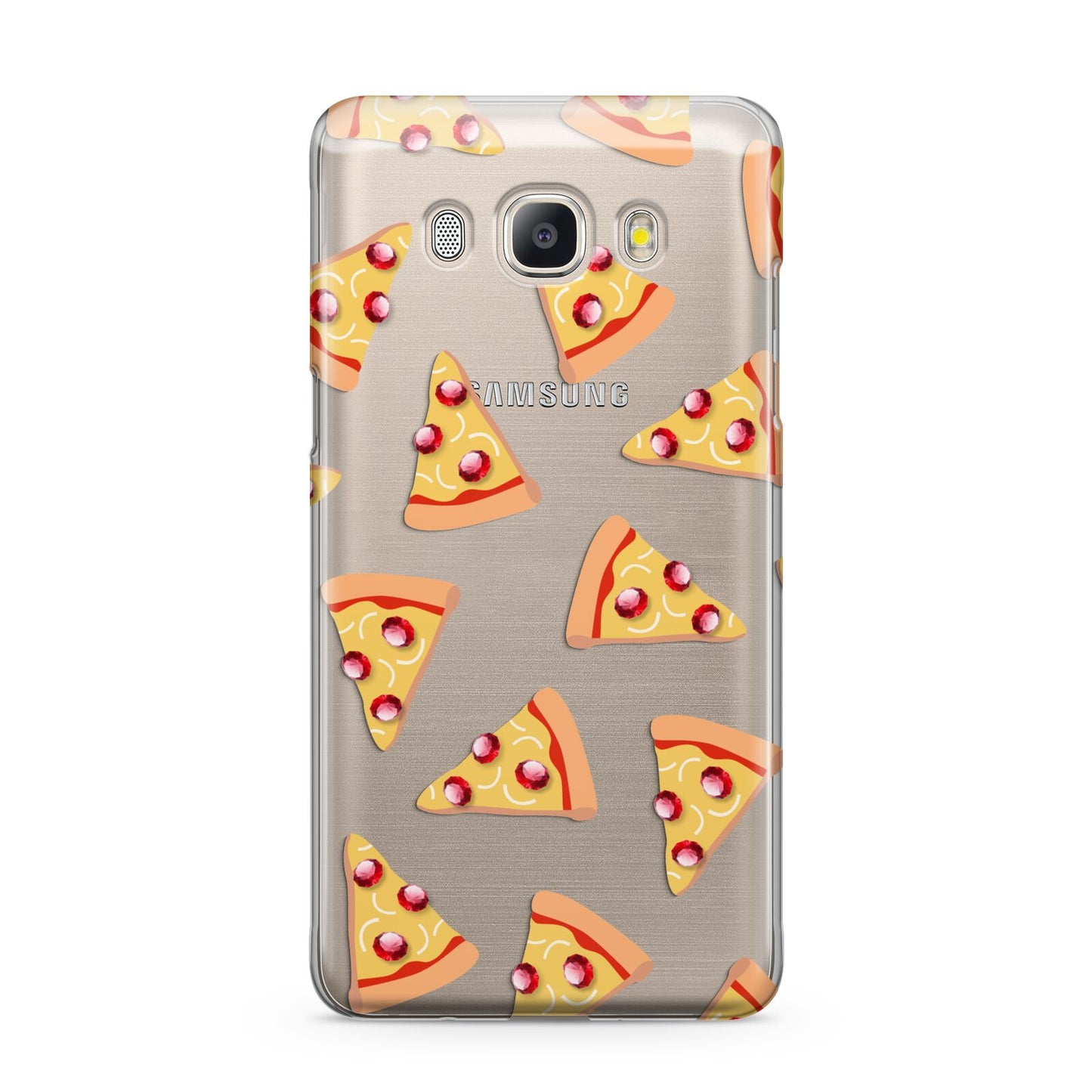 Rubies on Cartoon Pizza Slices Samsung Galaxy J5 2016 Case