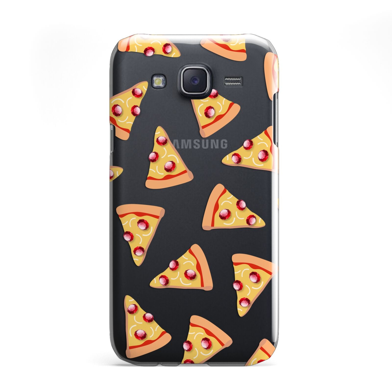 Rubies on Cartoon Pizza Slices Samsung Galaxy J5 Case