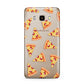 Rubies on Cartoon Pizza Slices Samsung Galaxy J7 2016 Case on gold phone
