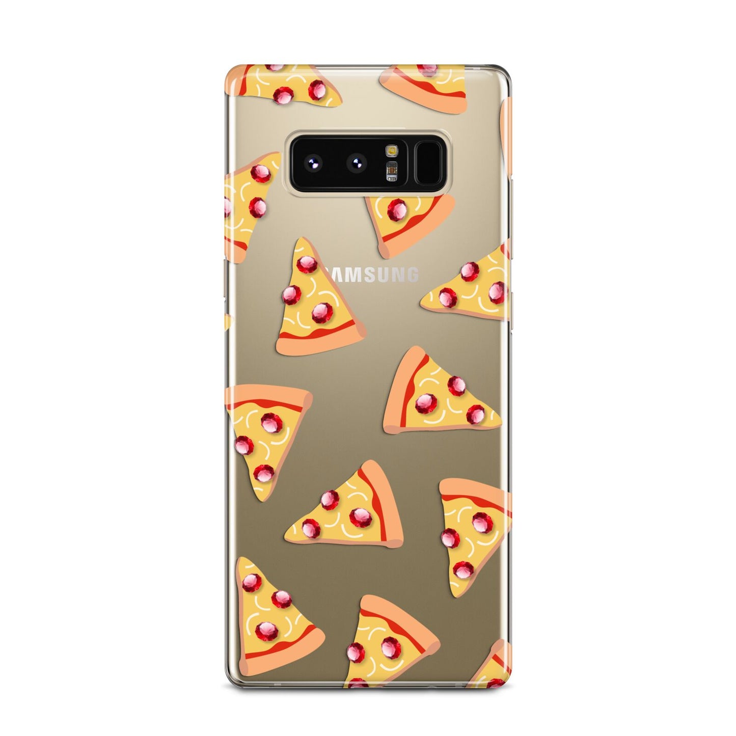 Rubies on Cartoon Pizza Slices Samsung Galaxy Note 8 Case