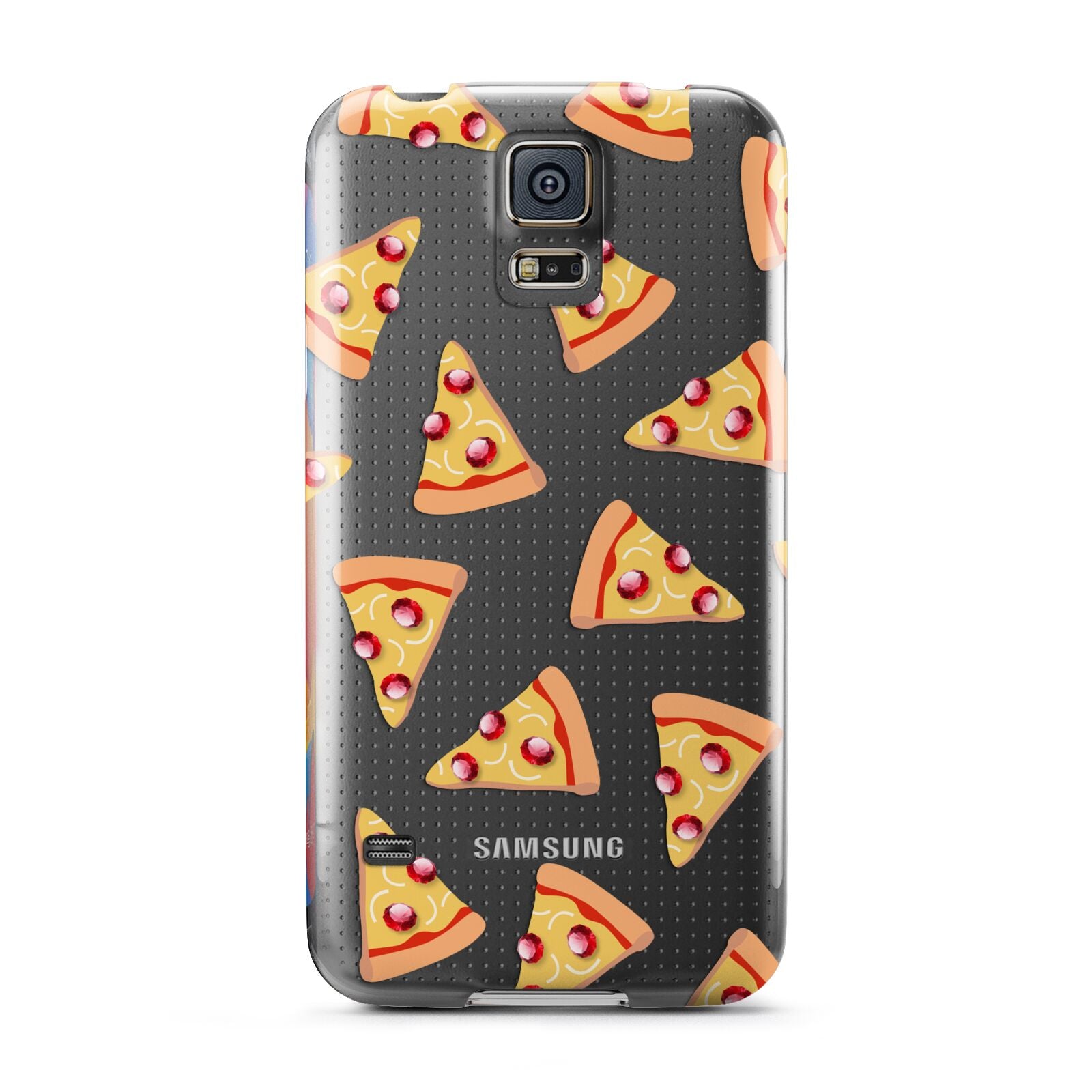 Rubies on Cartoon Pizza Slices Samsung Galaxy S5 Case