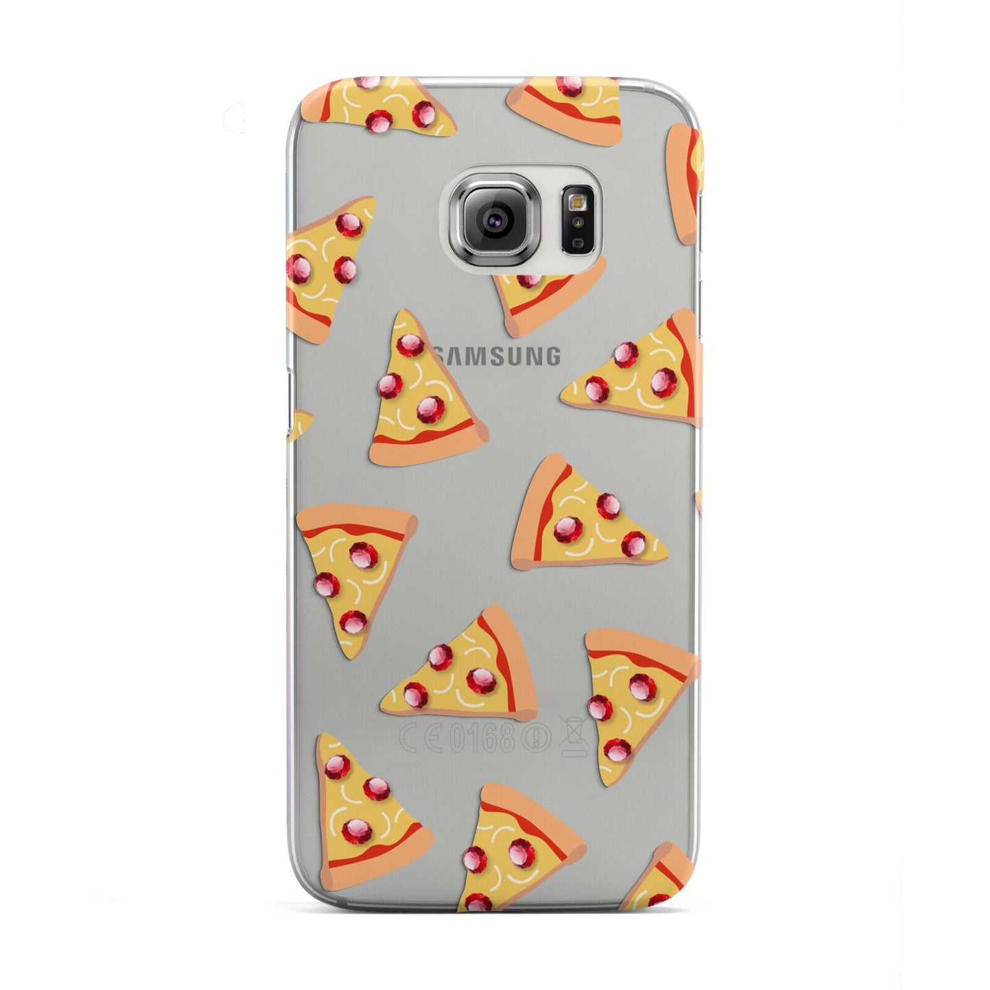 Rubies on Cartoon Pizza Slices Samsung Galaxy S6 Edge Case