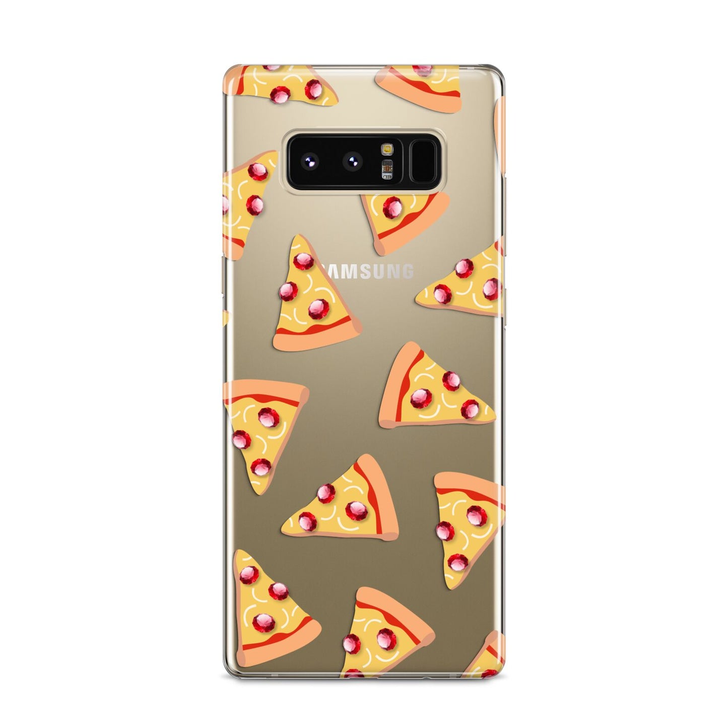 Rubies on Cartoon Pizza Slices Samsung Galaxy S8 Case