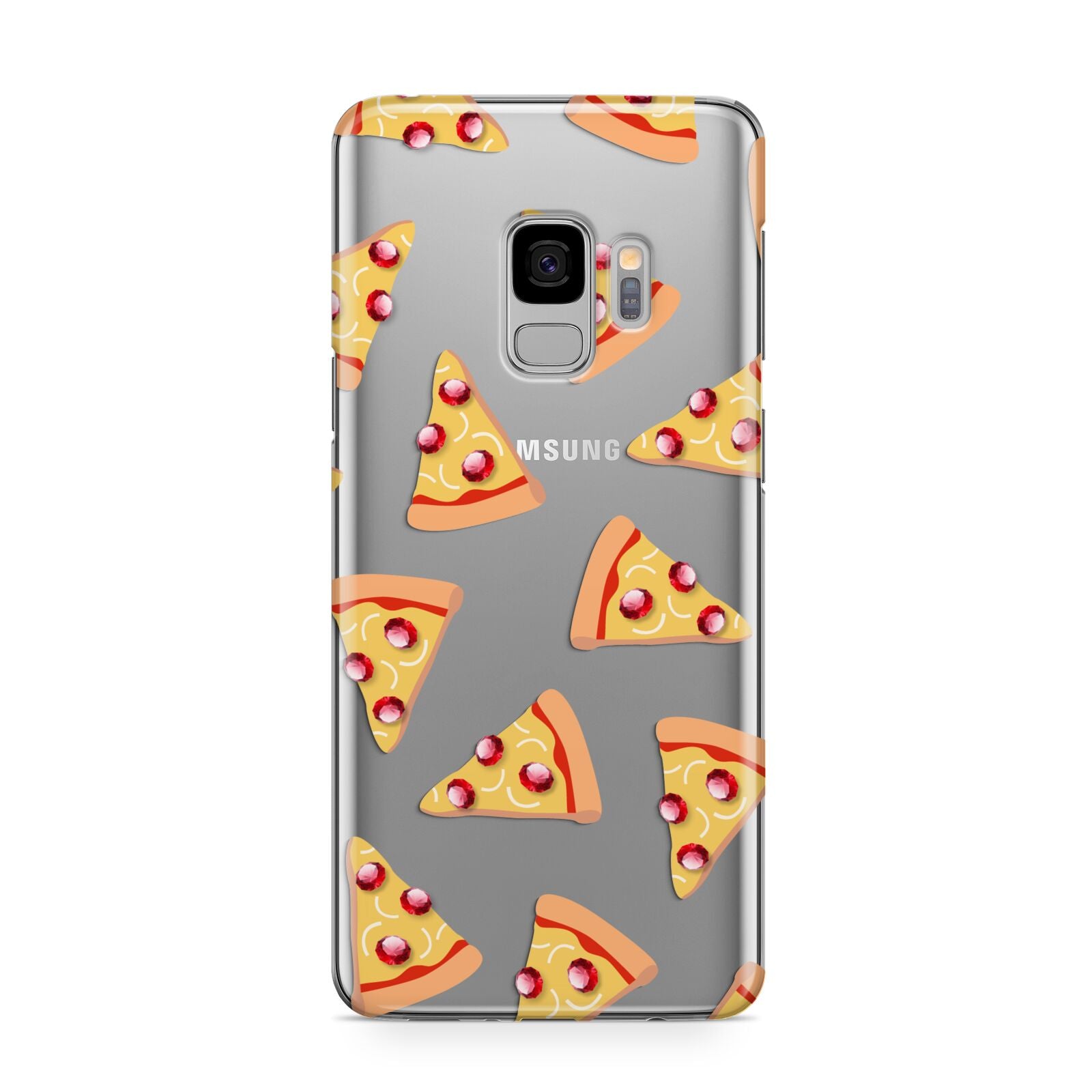 Rubies on Cartoon Pizza Slices Samsung Galaxy S9 Case