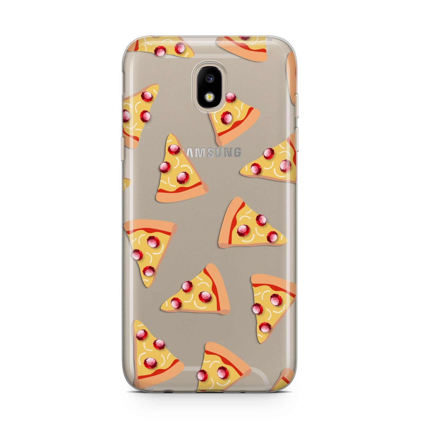 Rubies on Cartoon Pizza Slices Samsung J5 2017 Case