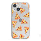 Rubies on Cartoon Pizza Slices iPhone 13 Mini TPU Impact Case with White Edges