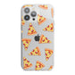 Rubies on Cartoon Pizza Slices iPhone 13 Pro Max TPU Impact Case with White Edges