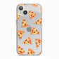 Rubies on Cartoon Pizza Slices iPhone 13 TPU Impact Case with White Edges