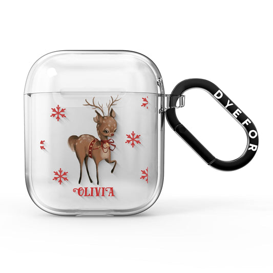 Rudolph Delivery AirPods Clear Case