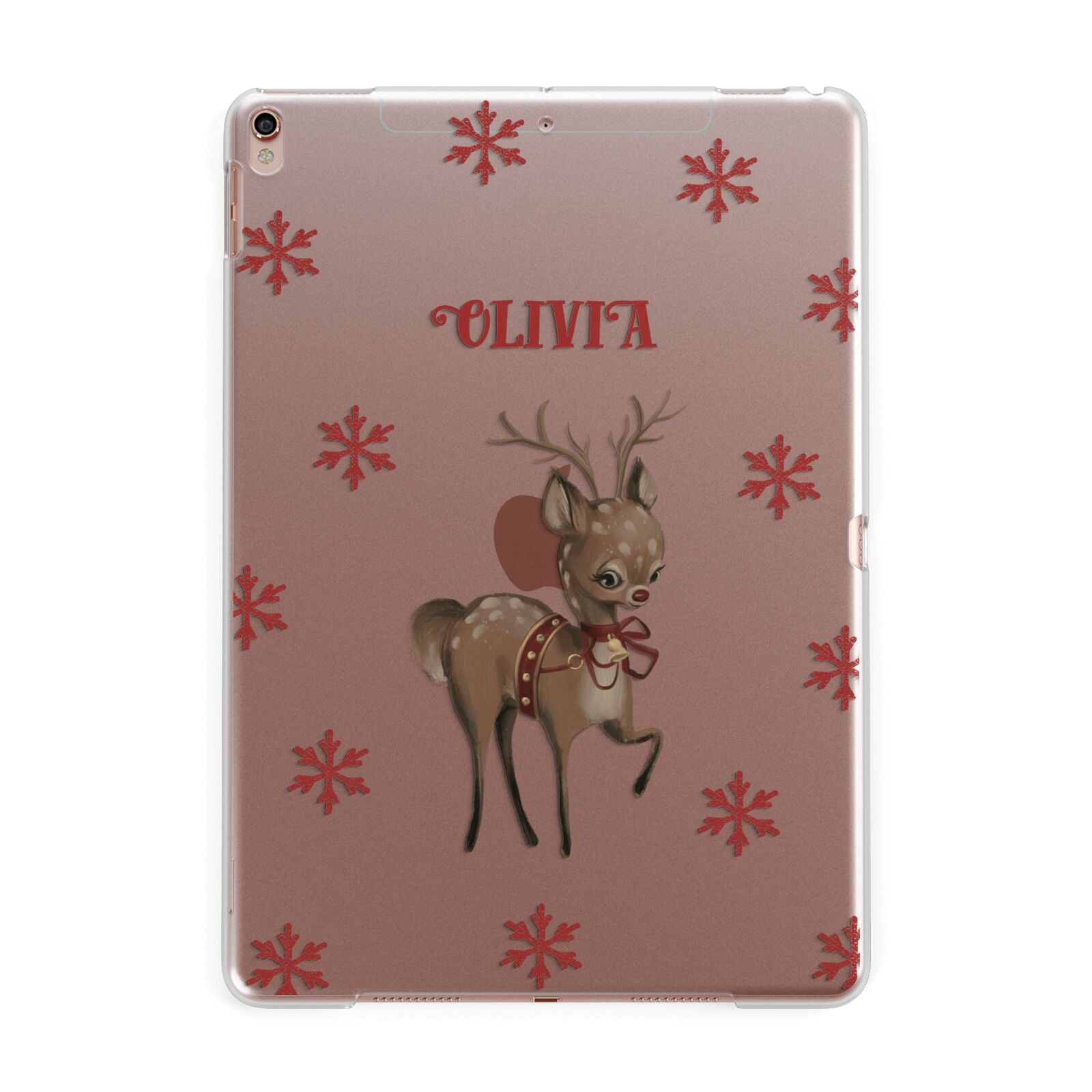Rudolph Delivery Apple iPad Rose Gold Case