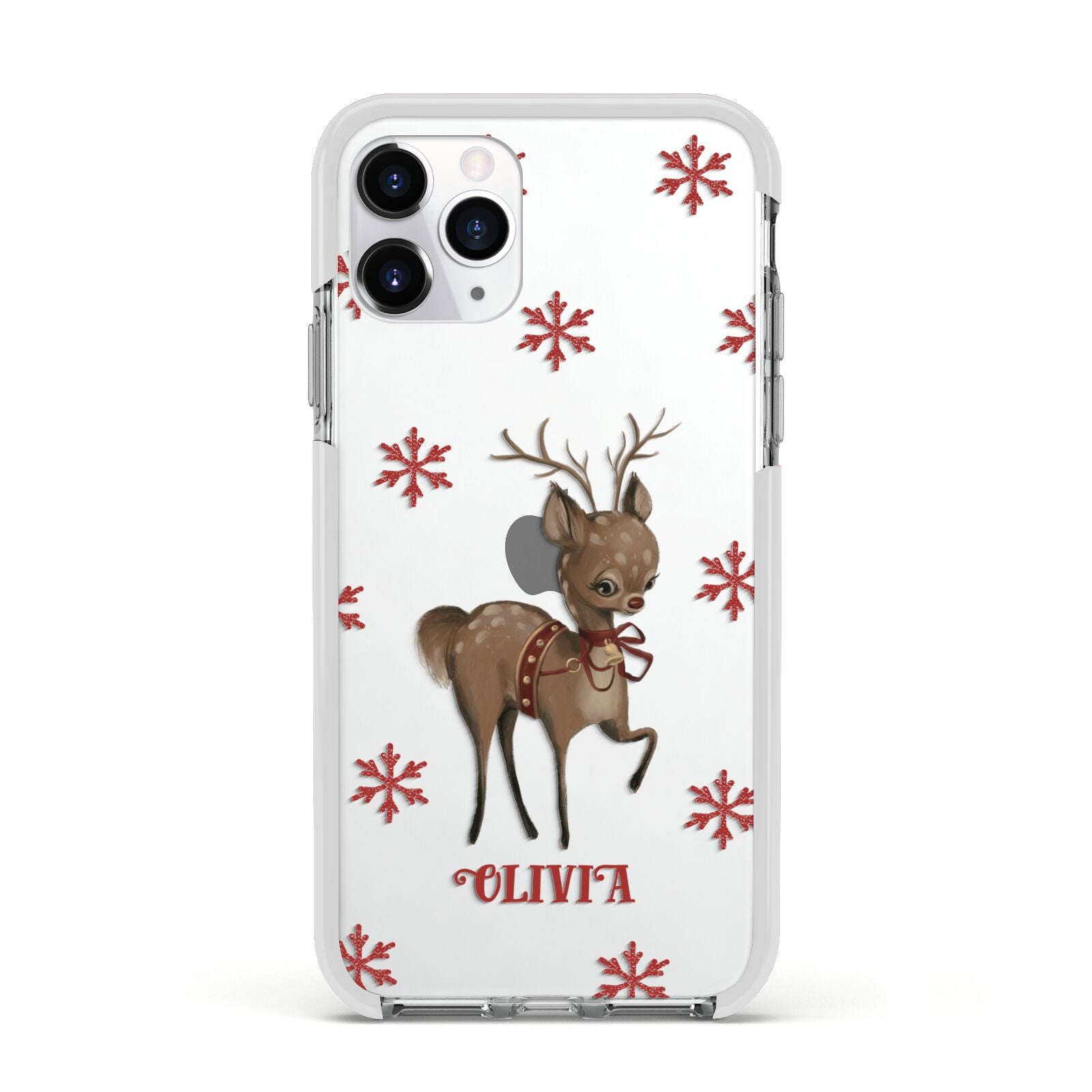 Rudolph Delivery Apple iPhone 11 Pro in Silver with White Impact Case