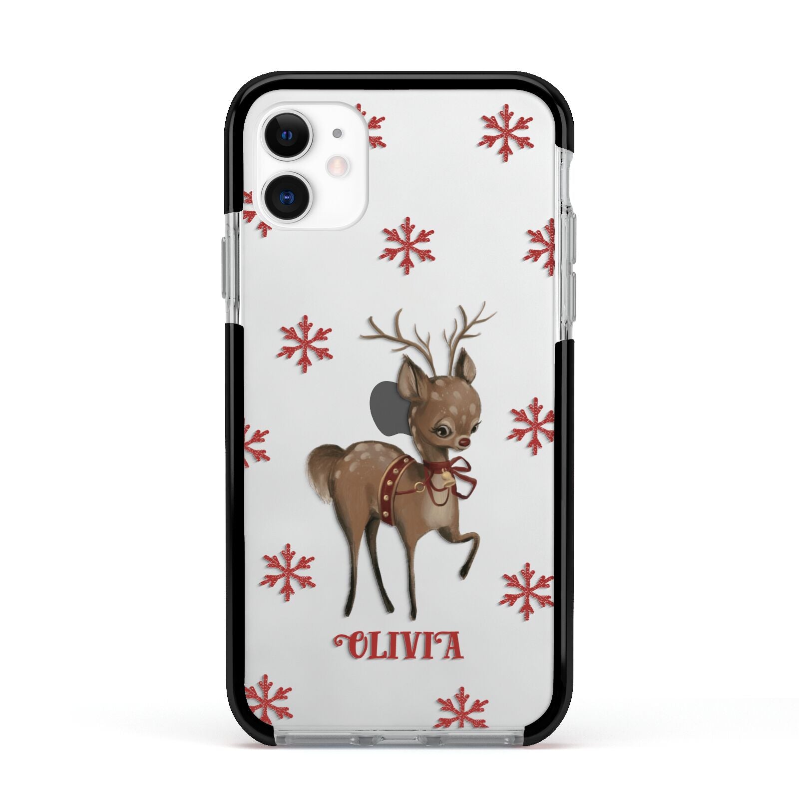 Rudolph Delivery Apple iPhone 11 in White with Black Impact Case