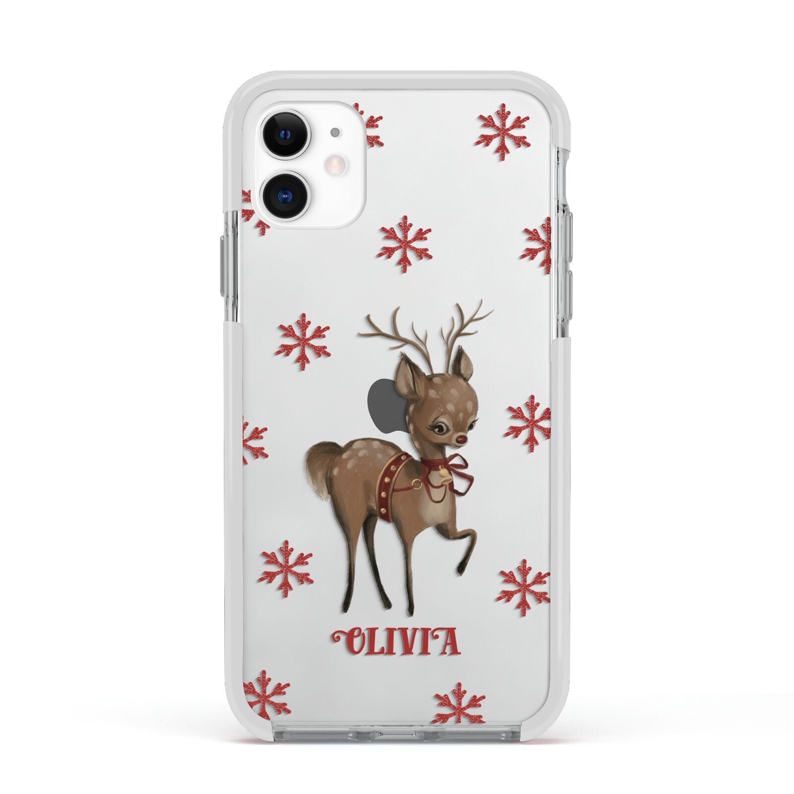 Rudolph Delivery Apple iPhone 11 in White with White Impact Case