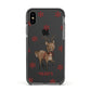 Rudolph Delivery Apple iPhone Xs Impact Case Black Edge on Black Phone