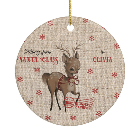 Rudolph Delivery Circle Decoration