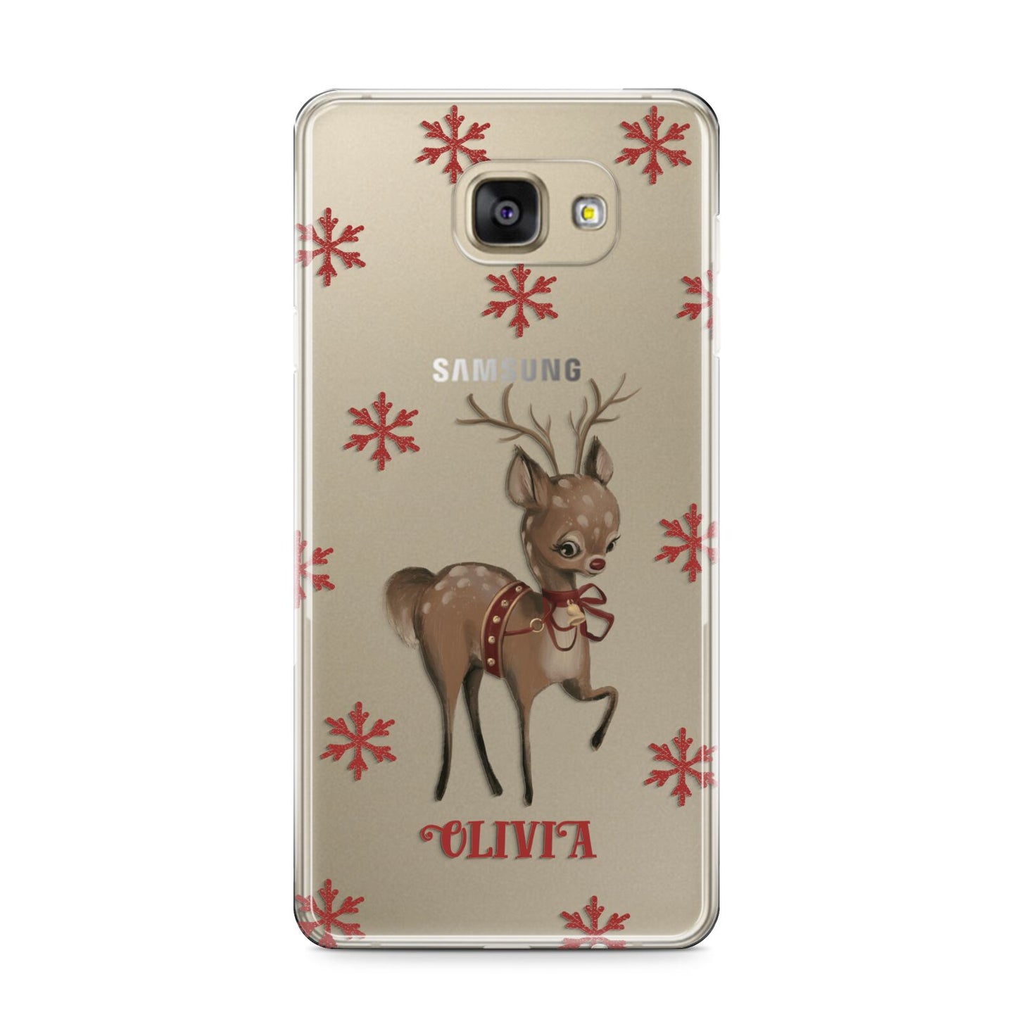 Rudolph Delivery Samsung Galaxy A9 2016 Case on gold phone