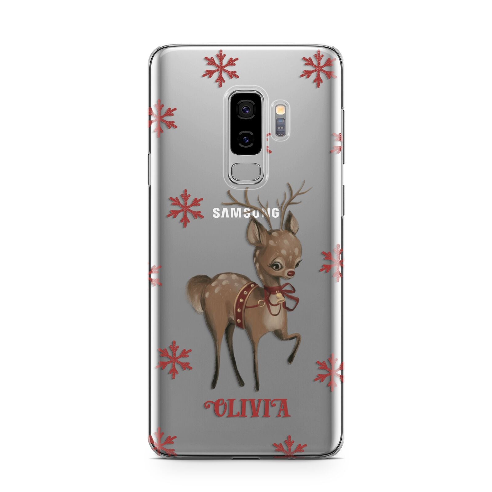 Rudolph Delivery Samsung Galaxy S9 Plus Case on Silver phone