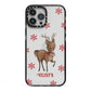 Rudolph Delivery iPhone 13 Pro Max Black Impact Case on Silver phone