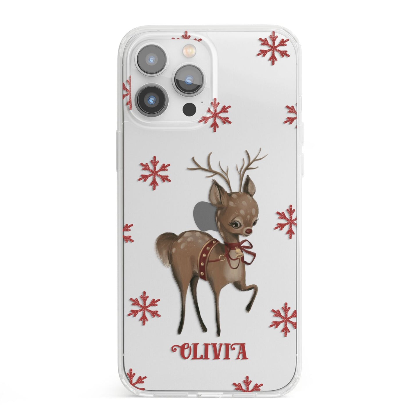 Rudolph Delivery iPhone 13 Pro Max Clear Bumper Case