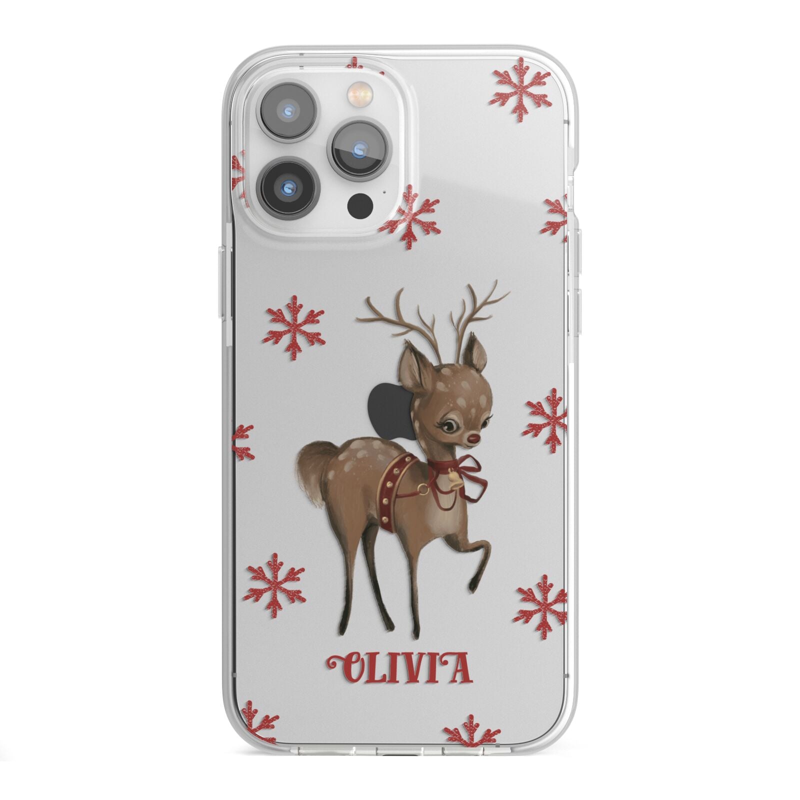 Rudolph Delivery iPhone 13 Pro Max TPU Impact Case with White Edges