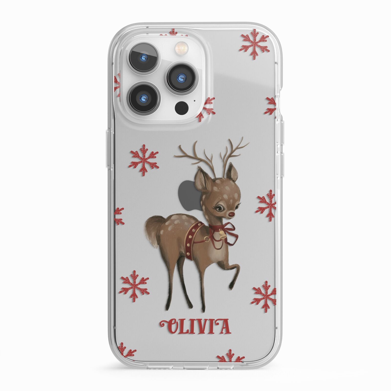 Rudolph Delivery iPhone 13 Pro TPU Impact Case with White Edges