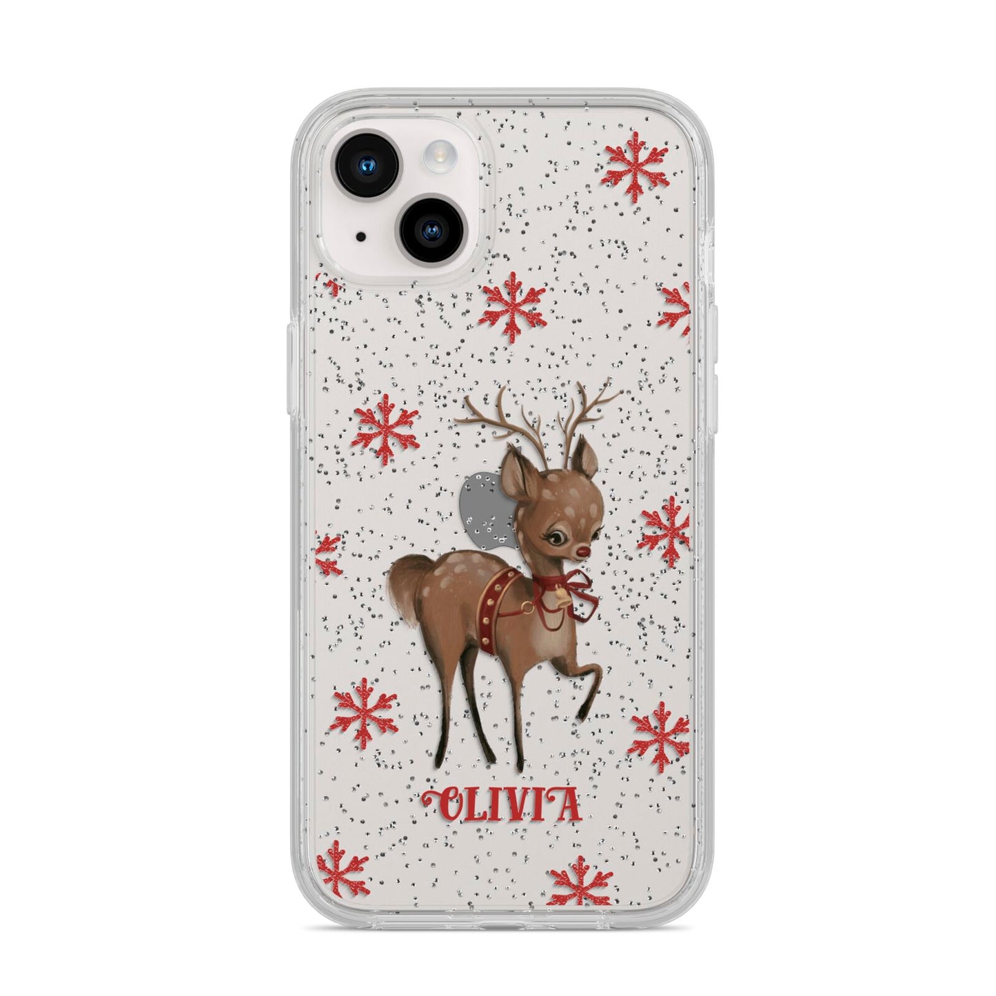 Rudolph Delivery iPhone 14 Plus Glitter Tough Case Starlight