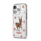Rudolph Delivery iPhone 14 Pro Clear Tough Case Silver Angled Image