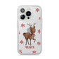 Rudolph Delivery iPhone 14 Pro Clear Tough Case Silver