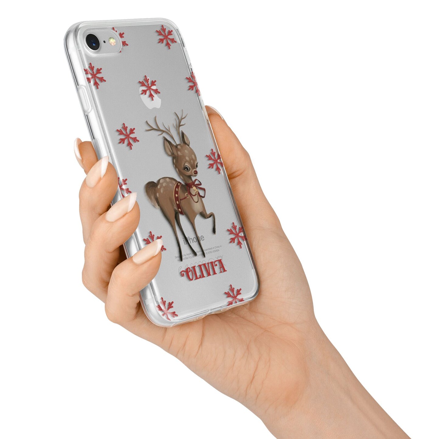 Rudolph Delivery iPhone 7 Bumper Case on Silver iPhone Alternative Image