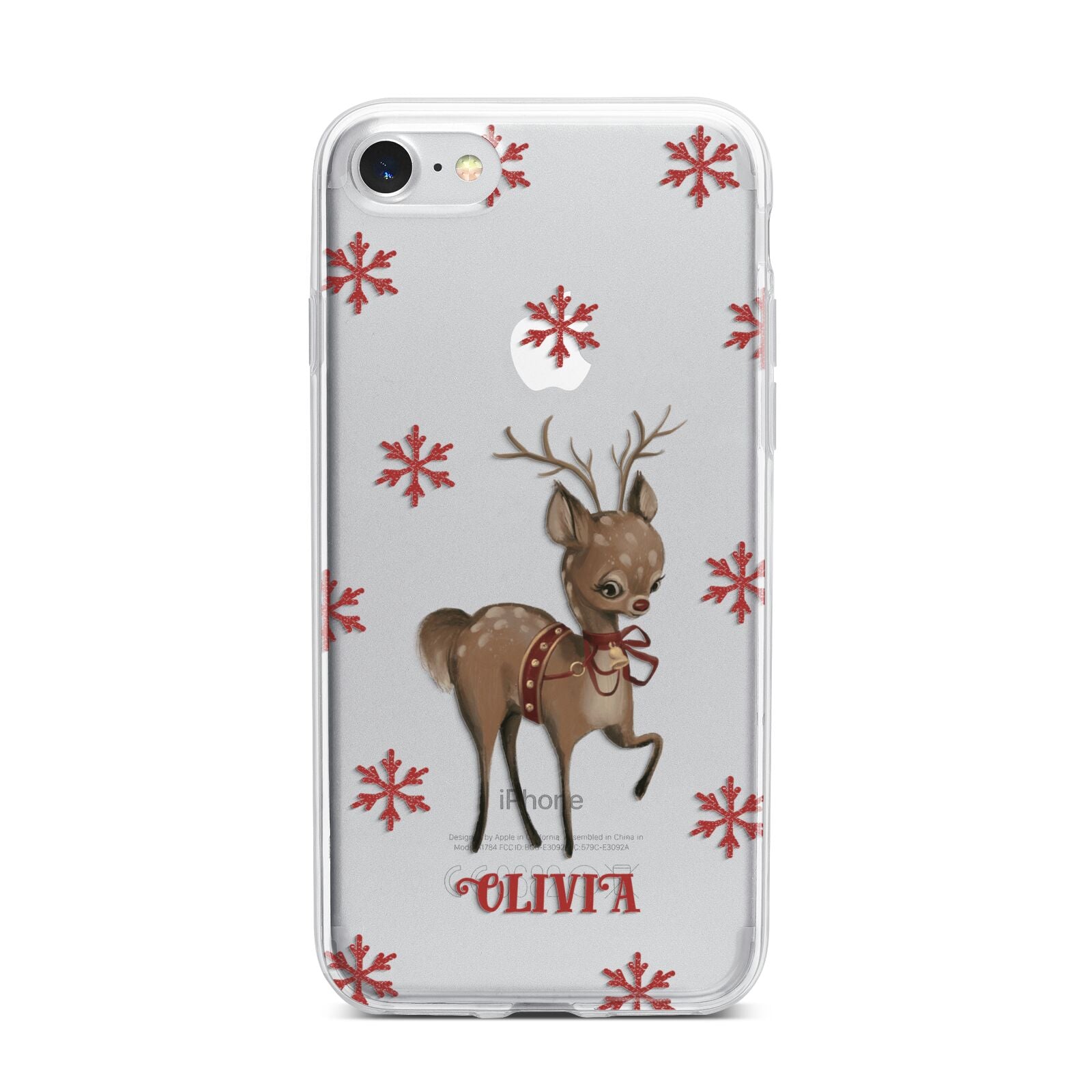 Rudolph Delivery iPhone 7 Bumper Case on Silver iPhone