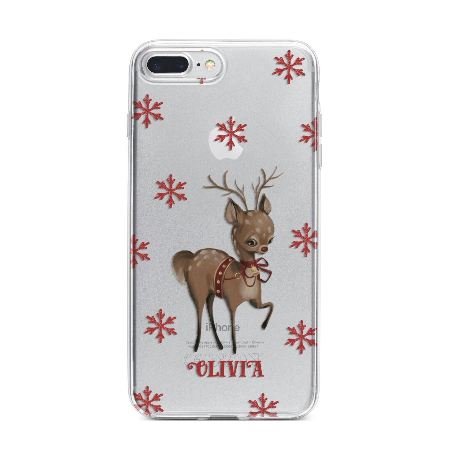 Rudolph Delivery iPhone 7 Plus Bumper Case on Silver iPhone