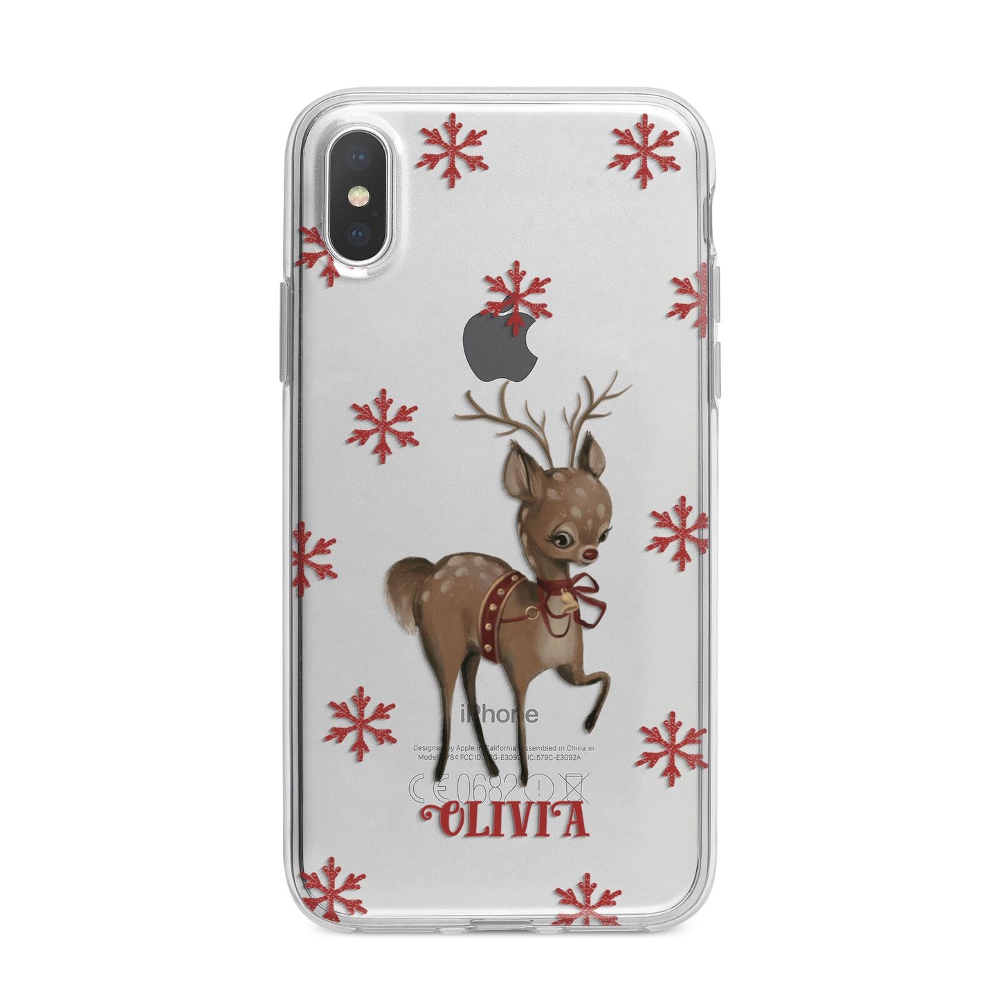 Rudolph Delivery iPhone X Bumper Case on Silver iPhone Alternative Image 1