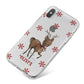 Rudolph Delivery iPhone X Bumper Case on Silver iPhone