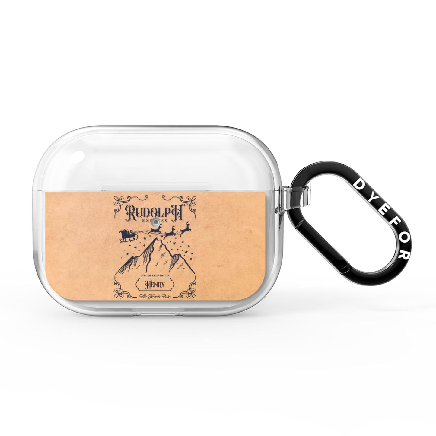 Rudolph Express Custom AirPods Pro Clear Case