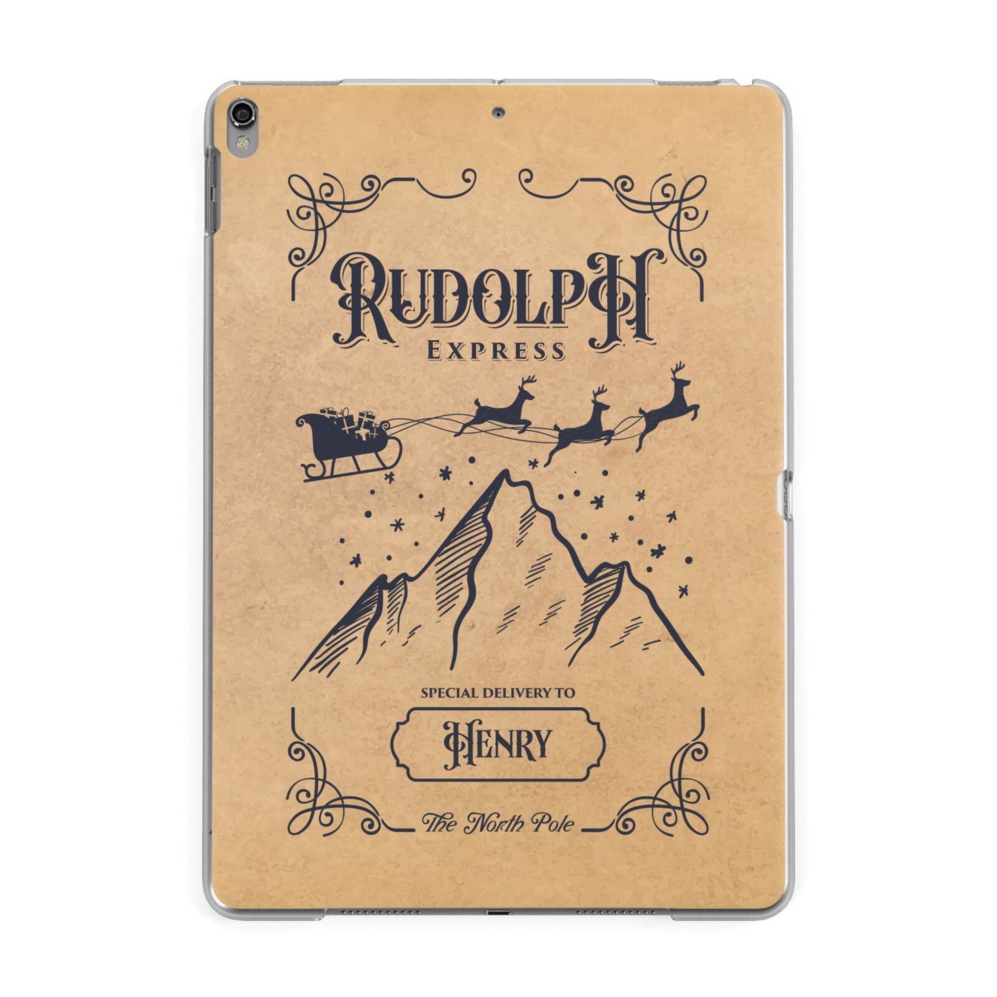 Rudolph Express Custom Apple iPad Grey Case