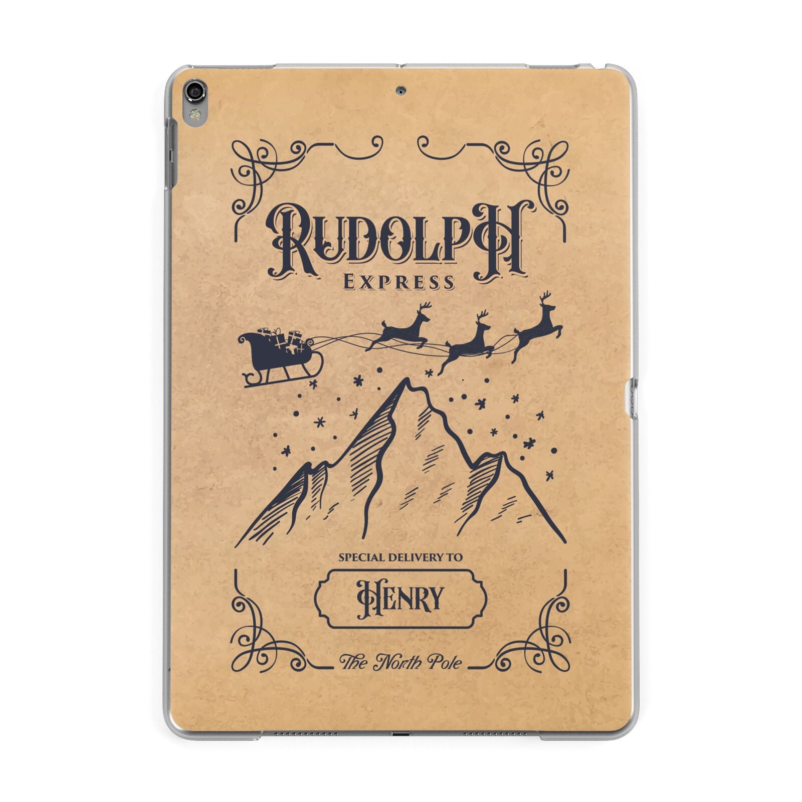 Rudolph Express Custom Apple iPad Grey Case