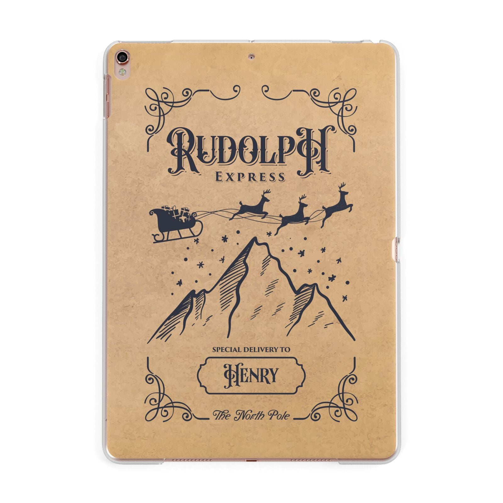 Rudolph Express Custom Apple iPad Rose Gold Case