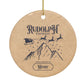 Rudolph Express Custom Circle Decoration Back Image
