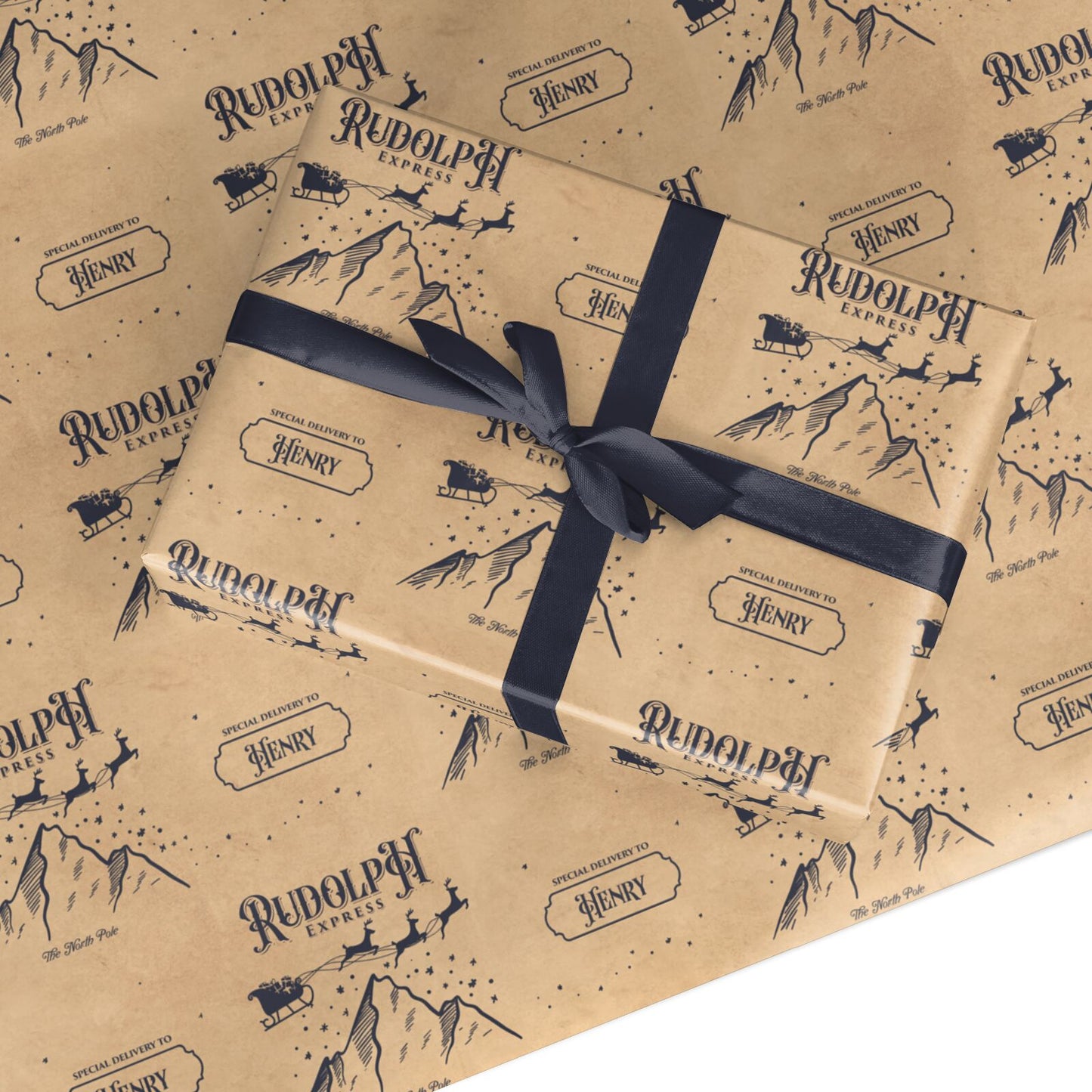 Rudolph Express Custom Custom Wrapping Paper