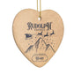 Rudolph Express Custom Heart Decoration Side Angle