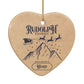 Rudolph Express Custom Heart Decoration