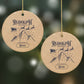 Rudolph Express Custom Round Decoration on Christmas Background