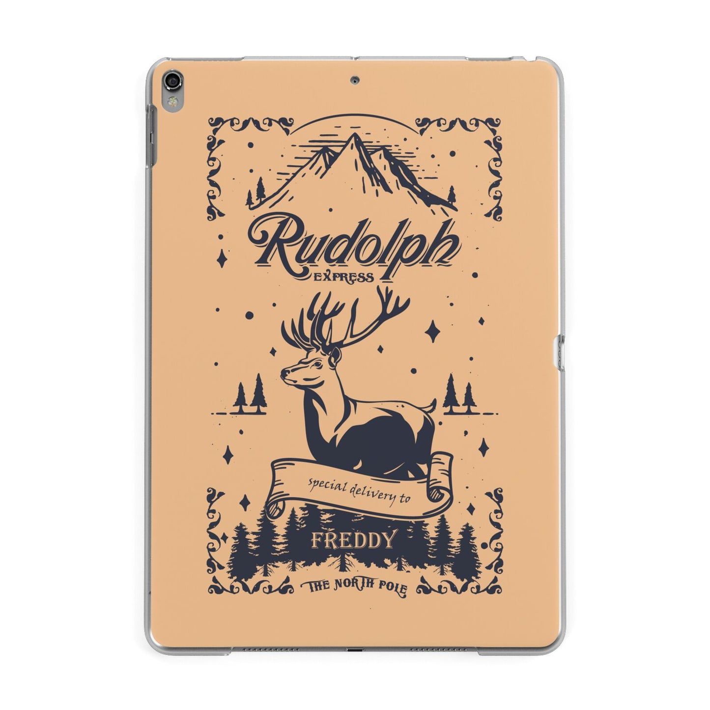 Rudolph Express Personalised Apple iPad Grey Case